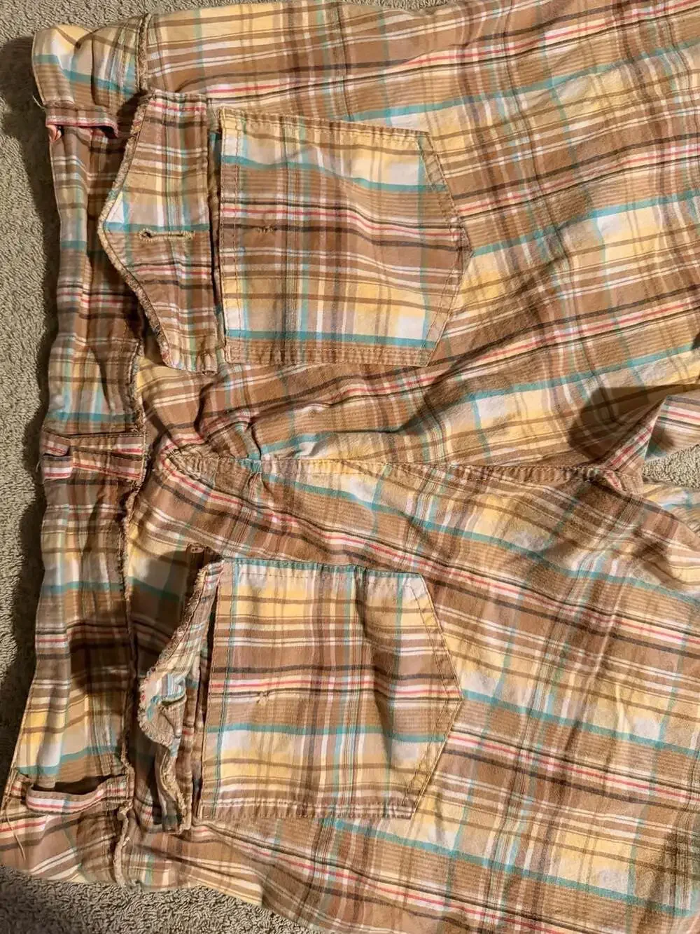 Jolt Plaid Bermuda Shorts Size 13 Multicolor Cotton Cuffed Y2K